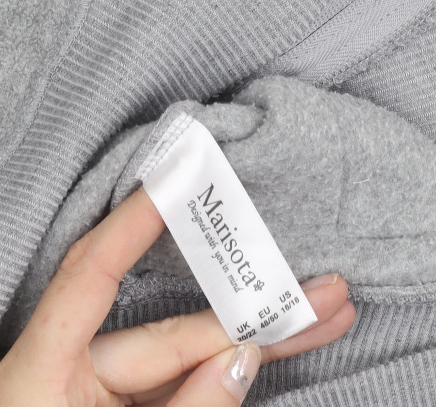 Marisota Women’s Grey Full Zip Fleece Jacket Size 20 Casual