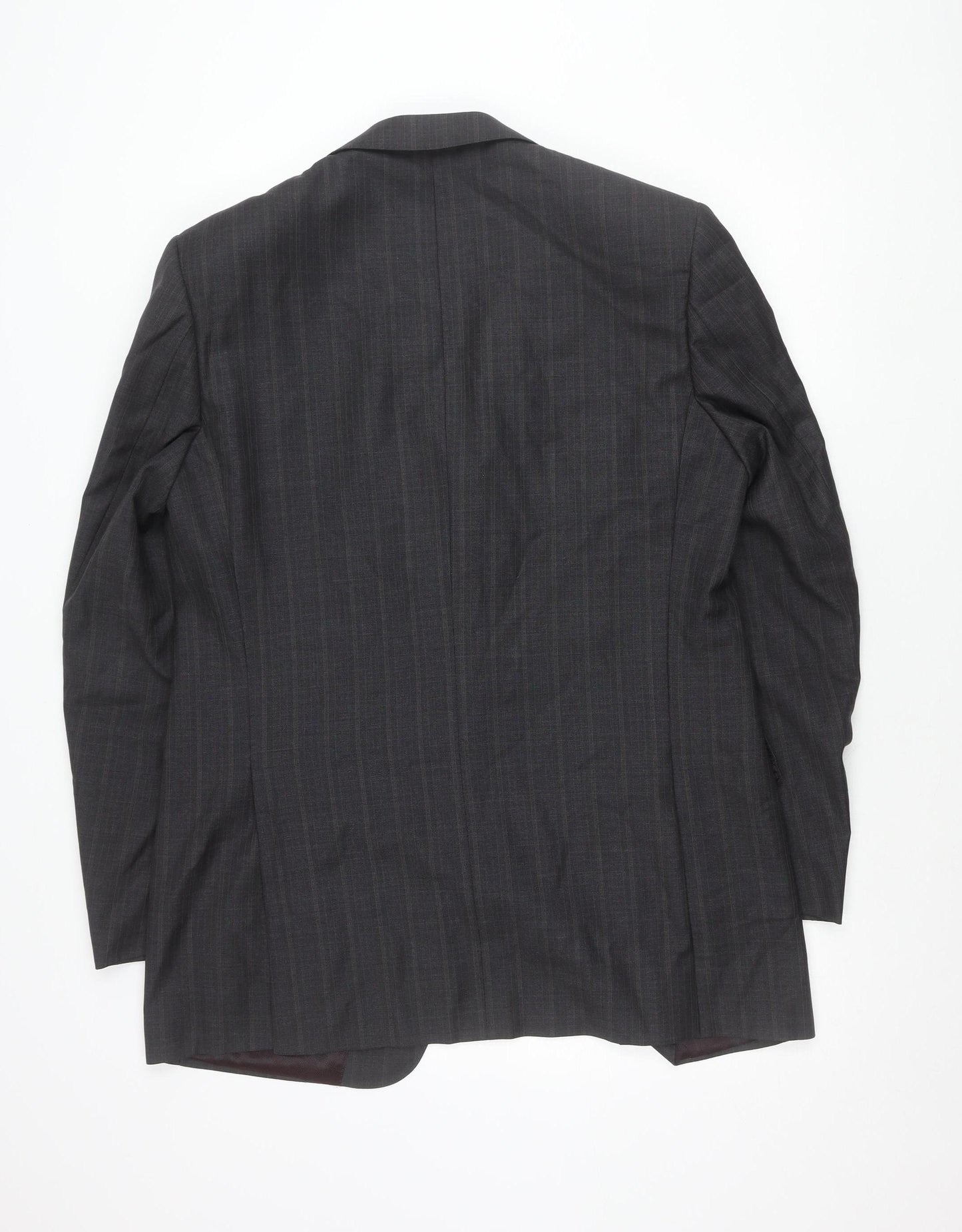 Marks and Spencer Men's Grey 42L Wool Pinstripe Suit Jacket