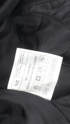 ISLE Collection Womens Black Wool Blend Mid-Length Coat Size 10