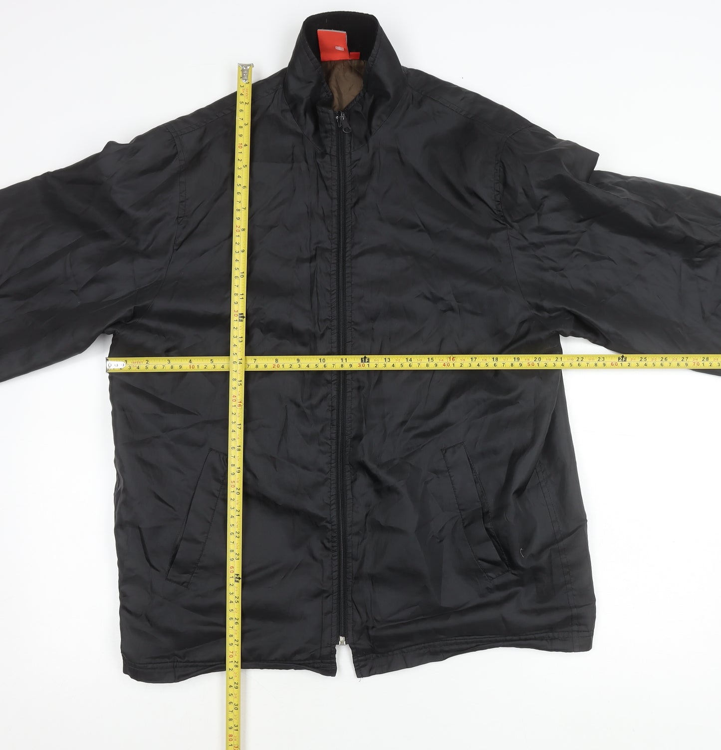 Defined Men's Black M Stand Collar Full Zip Casual Jacket