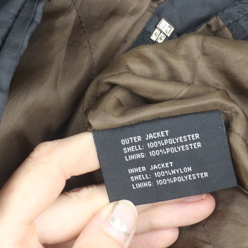 Defined Men's Black M Stand Collar Full Zip Casual Jacket