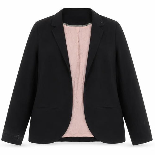 Topshop Women Black Tall Size 14 Blazer Jacket Notch Lapel Workwear