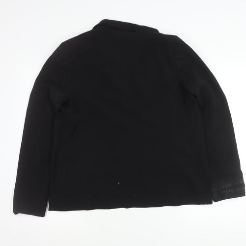 Topshop Women Black Tall Size 14 Blazer Jacket Notch Lapel Workwear