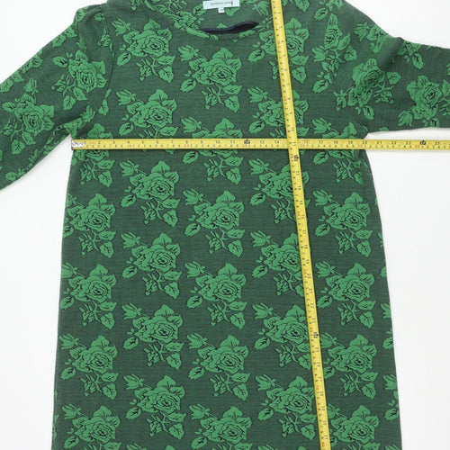Dickins & Jones Women’s Green Floral Shift Dress Size 16