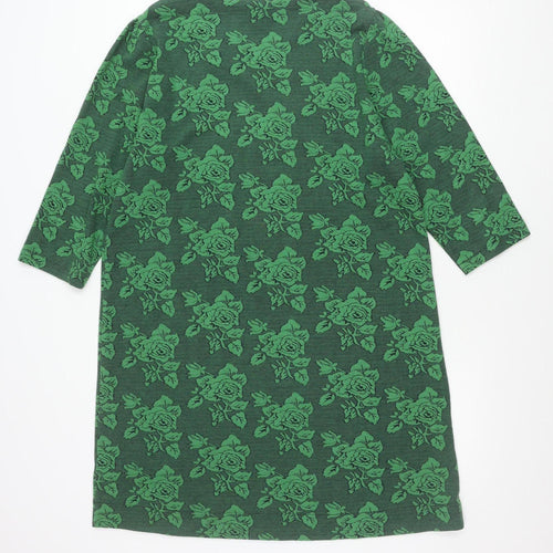 Dickins & Jones Women’s Green Floral Shift Dress Size 16