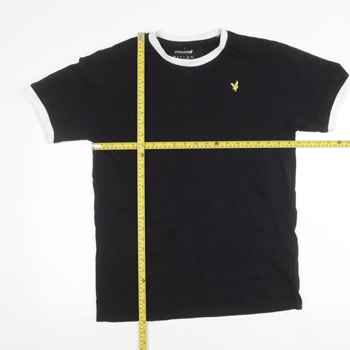 Lyle & Scott Men's Black Crew Neck Logo T-Shirt Size M