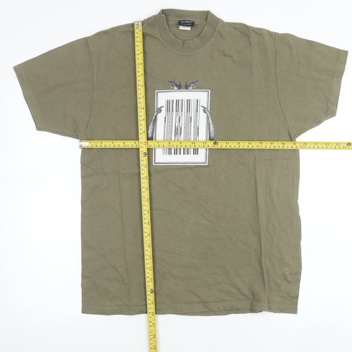 Hayward Gallery Men’s Green Cotton Graphic Art T-Shirt M Vintage