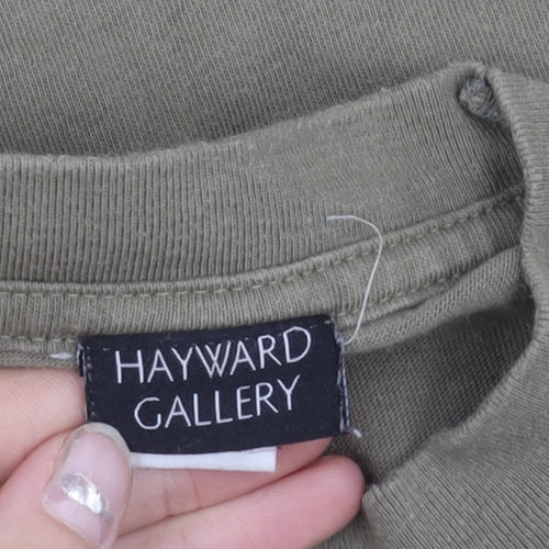 Hayward Gallery Men’s Green Cotton Graphic Art T-Shirt M Vintage