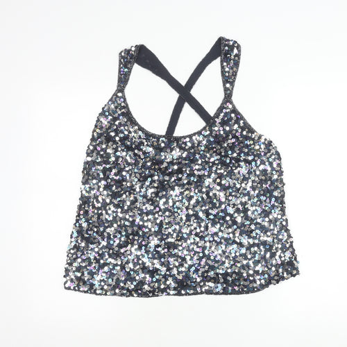 Kaleidoscope Women’s Black Sequin Camisole Tank Top Size 16