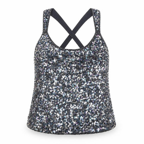 Kaleidoscope Women’s Black Sequin Camisole Tank Top Size 16