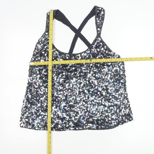 Kaleidoscope Women’s Black Sequin Camisole Tank Top Size 16