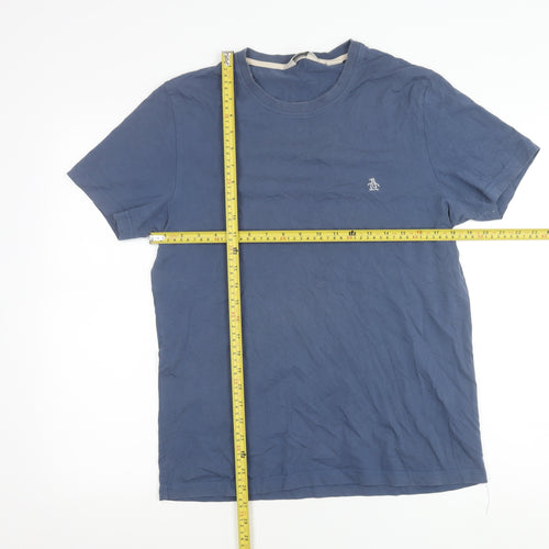 Penguin by Munsingwear Men's Blue M Crew Neck Cotton T-Shirt