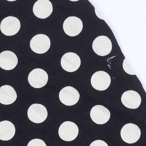 ASOS DESIGN Women’s Black Polka Dot Cotton Bodycon Midi Dress UK 12