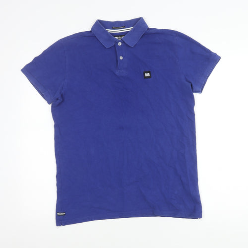 Weekend Offender Men's Blue Cotton Polo Shirt Size M Short Sleeve