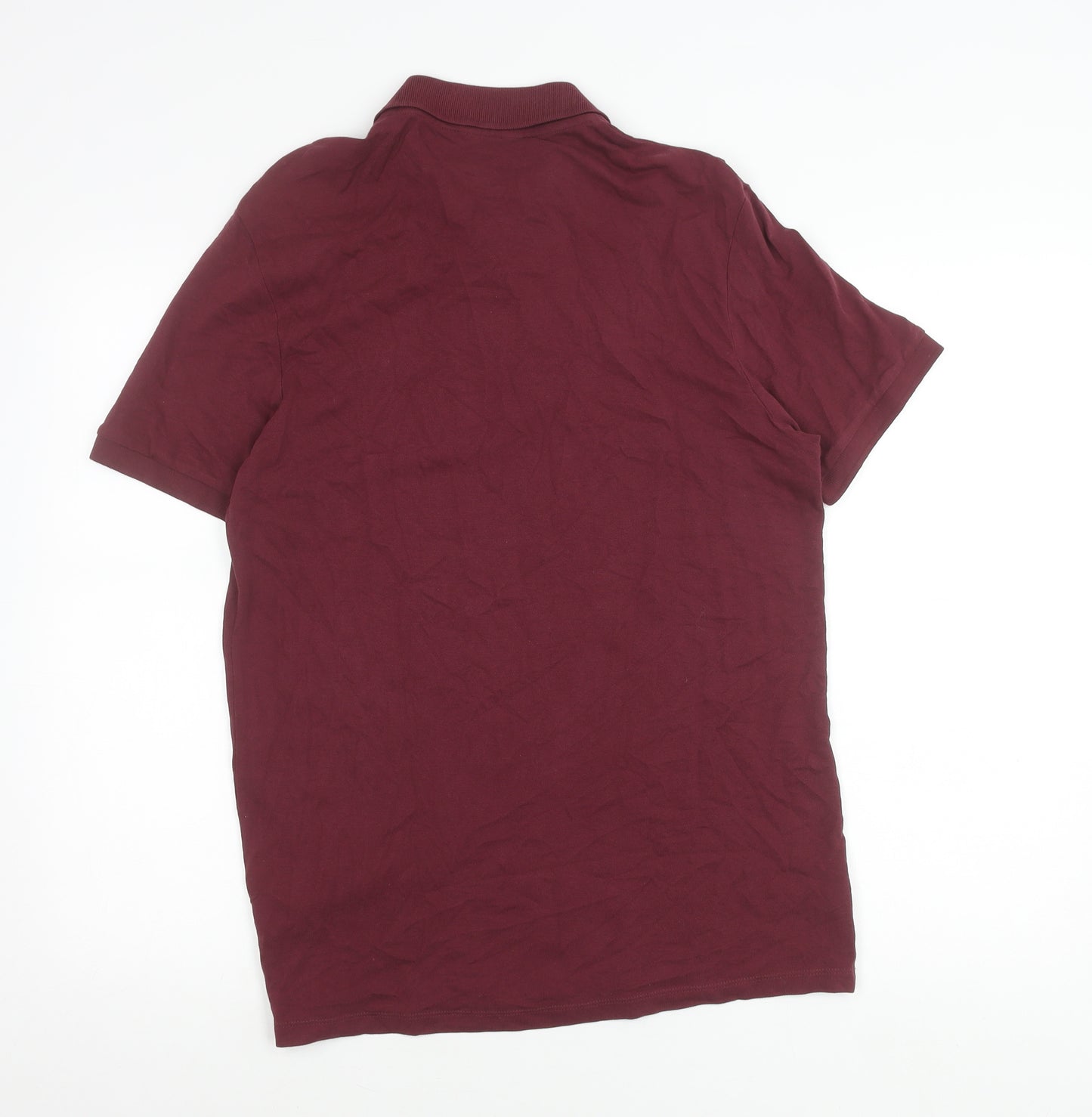Jack & Jones Men's Red Cotton Polo Shirt Size M Short Sleeve Logo