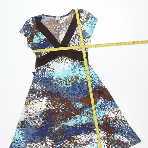 Purple Rain Women’s Multicoloured Animal Print Wrap Dress Size L