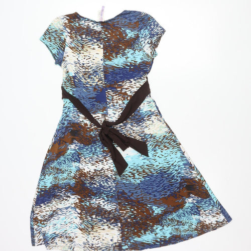 Purple Rain Women’s Multicoloured Animal Print Wrap Dress Size L