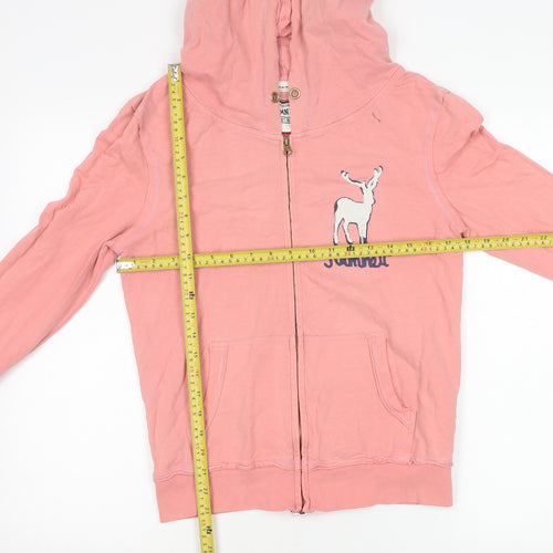 Hamnett Girls Pink Cotton Zip Hoodie Jacket with Hood M