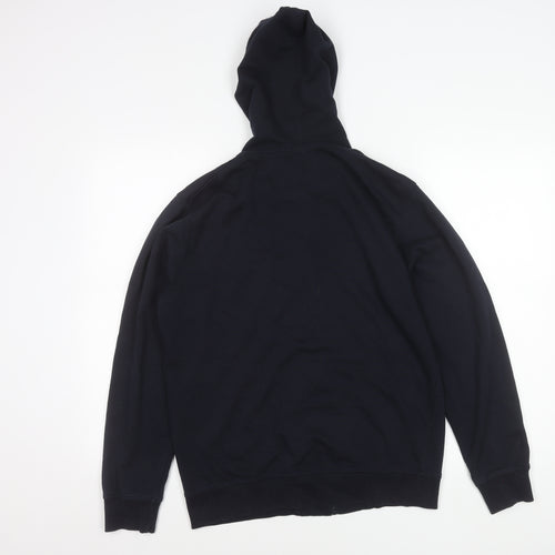 SPUNK Men’s Black Hooded Full Zip Jacket M Cotton Blend