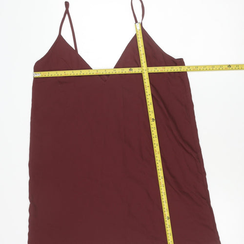 Topshop Women’s Red Polyester Camisole Tank Top UK 14