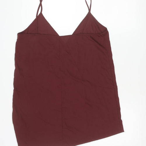 Topshop Women’s Red Polyester Camisole Tank Top UK 14