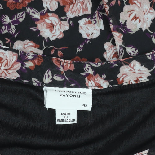 Jacqueline de Yong Womens Floral Tunic Blouse Size 14 Multicolour