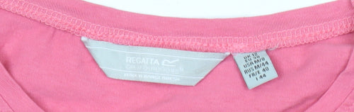 Regatta Womens Pink Cotton Crew Neck Short Sleeve T-Shirt UK 12