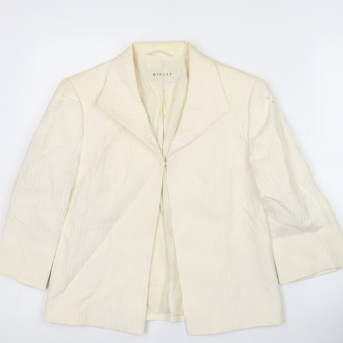 Minuet Women’s Ivory Size 8 Single-Breasted Blazer Jacket