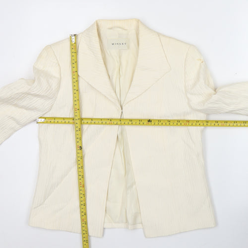 Minuet Women’s Ivory Size 8 Single-Breasted Blazer Jacket