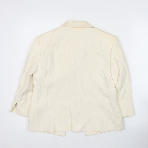Minuet Women’s Ivory Size 8 Single-Breasted Blazer Jacket
