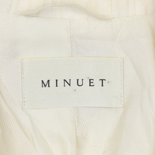 Minuet Women’s Ivory Size 8 Single-Breasted Blazer Jacket