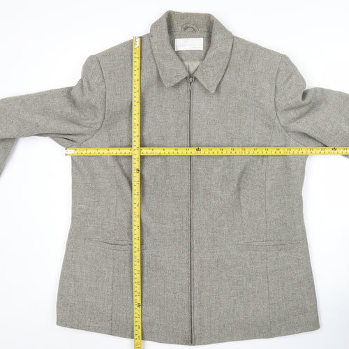 Amarante Womens Grey Zip Up Jacket Size 18 Business Casual Workwear