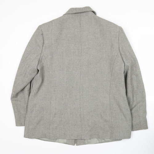 Amarante Womens Grey Zip Up Jacket Size 18 Business Casual Workwear