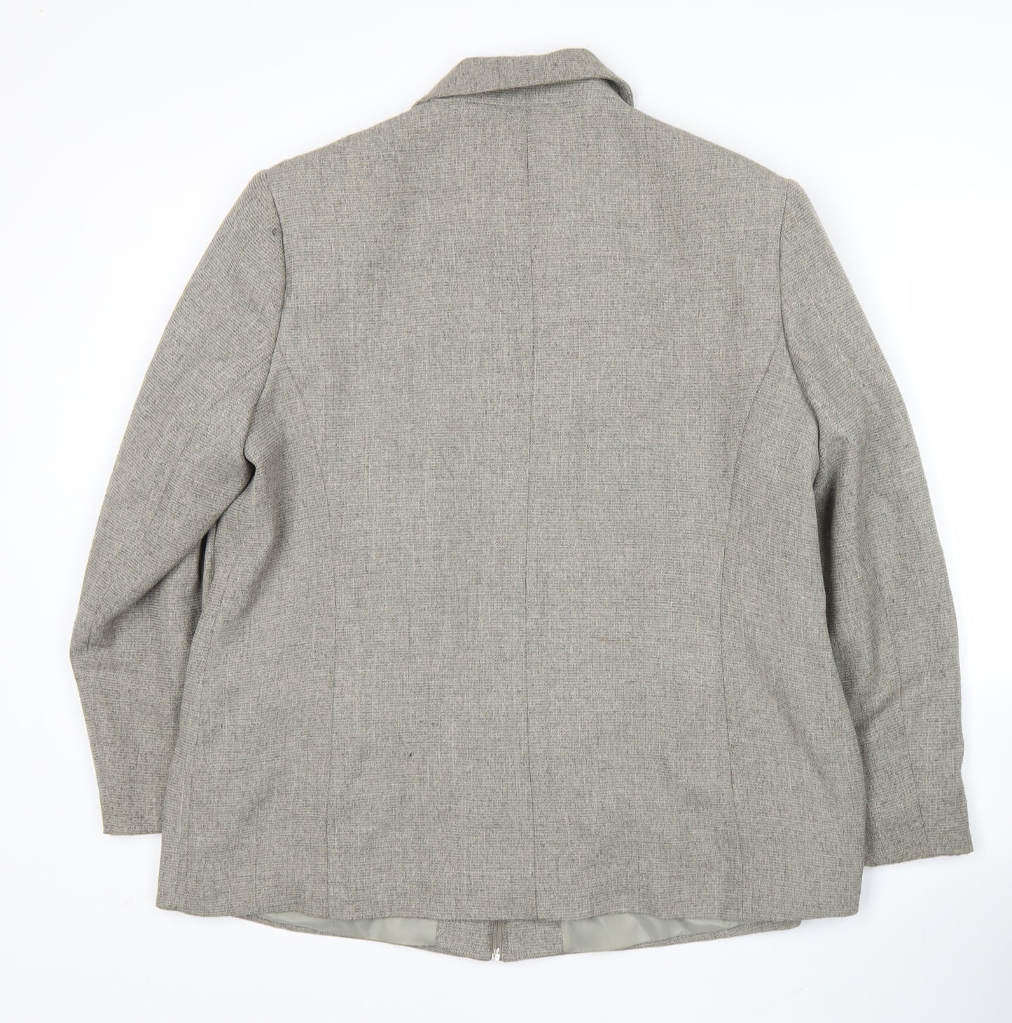 Amarante Womens Grey Zip Up Jacket Size 18 Business Casual Workwear