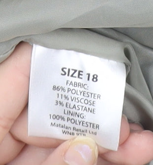 Amarante Womens Grey Zip Up Jacket Size 18 Business Casual Workwear