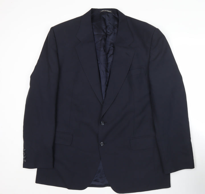 Austin Reed Men’s Blue 44L 2 Piece Suit Jacket Wool Blend