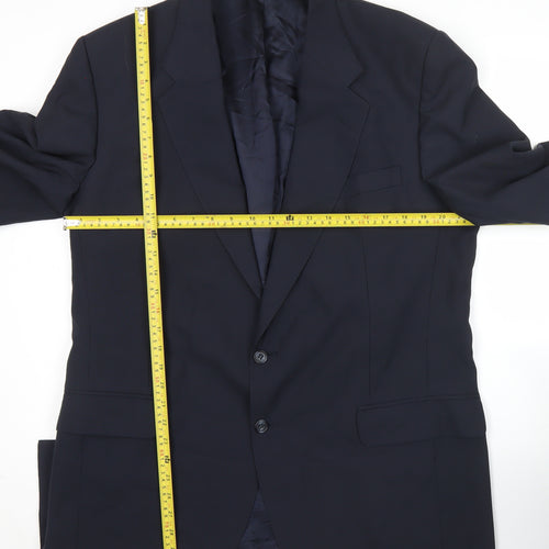 Austin Reed Men’s Blue 44L 2 Piece Suit Jacket Wool Blend