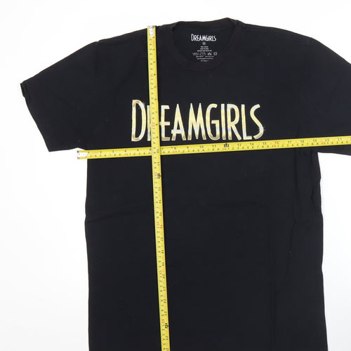 Dreamgirls Men's Black Medium Graphic Cotton T-Shirt