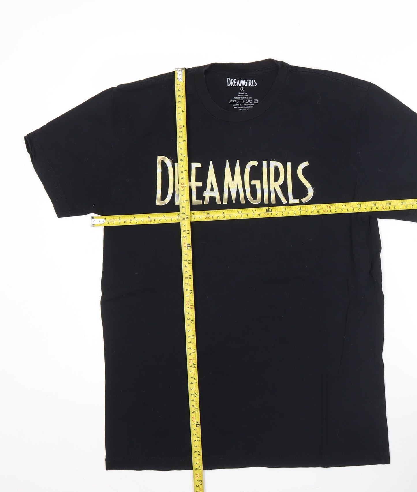 Dreamgirls Men's Black Medium Graphic Cotton T-Shirt