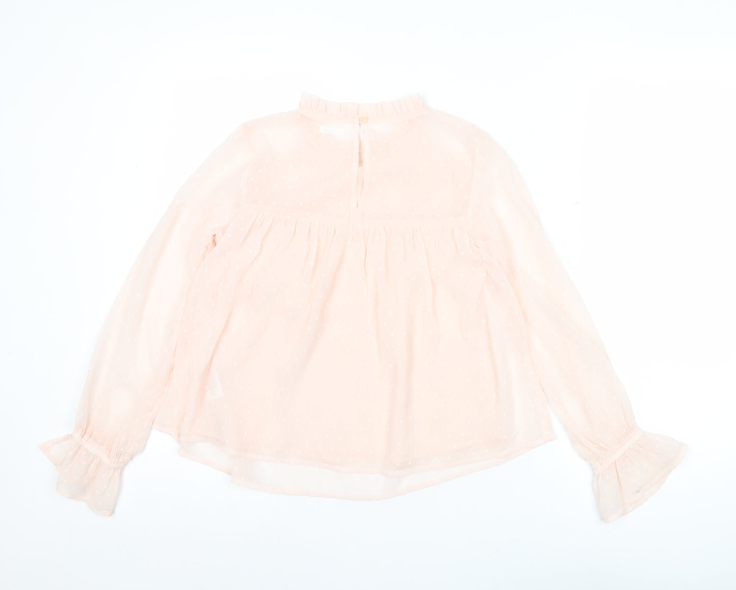 Next Girls Pink Polka Dot Blouse Age 11 Years Long Sleeve Tunic
