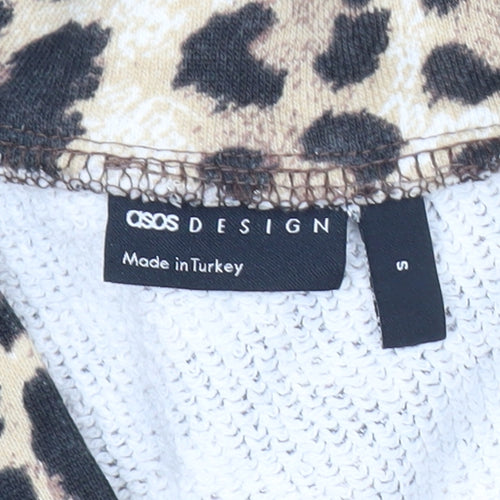 ASOS DESIGN Women’s Brown Leopard Print Cotton Jacket Size 8