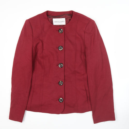 Artigiano Women’s Red Blazer Jacket Size 12 Formal Business Wear