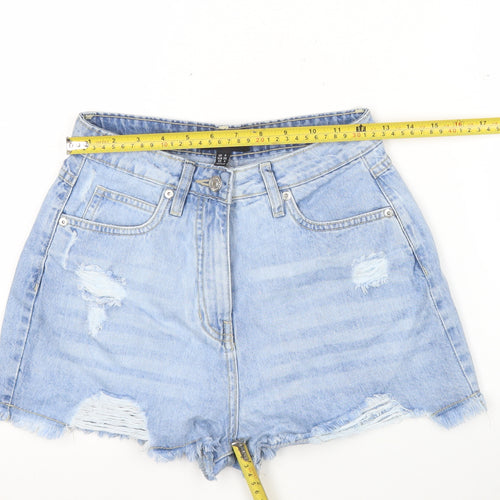Parisian Women’s Blue Denim Distressed Cut-Off Shorts Size 8