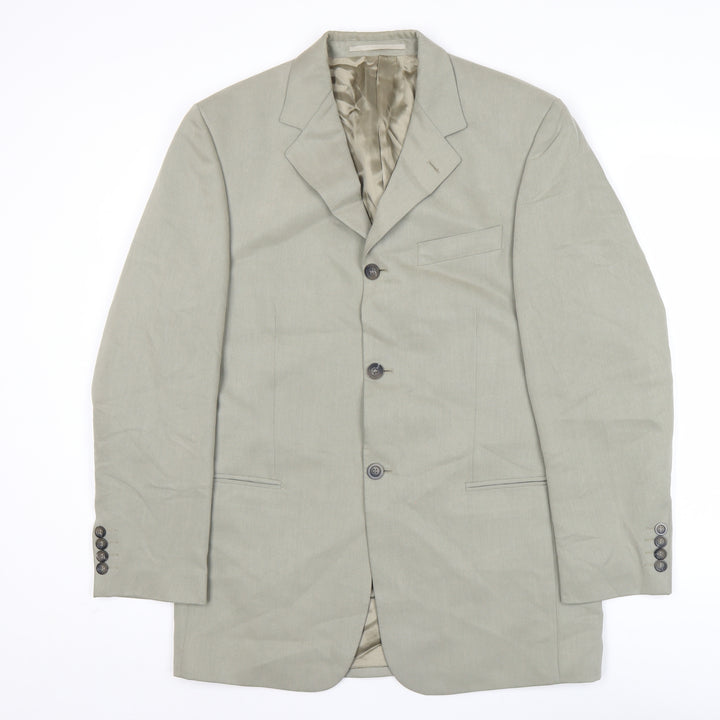 Tom English Men's Beige Blazer Jacket 48 Regular Notch Lapel