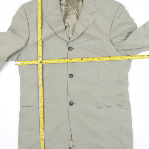 Tom English Men's Beige Blazer Jacket 48 Regular Notch Lapel