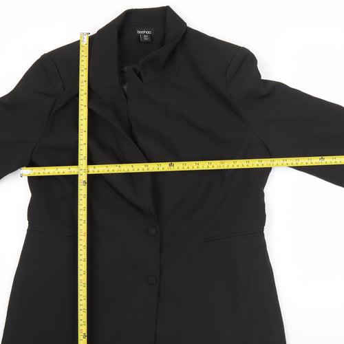 Boohoo Womens Black Size 12 Blazer Jacket Tailored Workwear