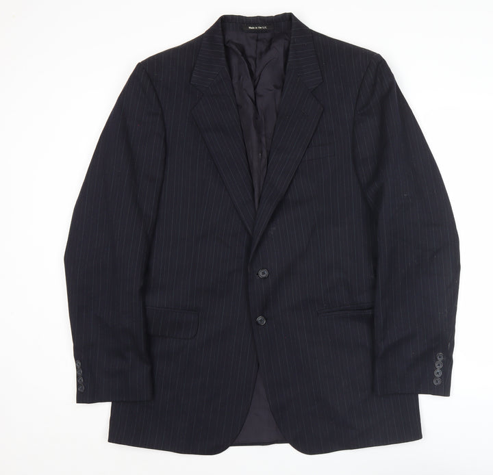 Marks and Spencer St Michael Men’s Navy Pinstripe Wool Jacket 40L