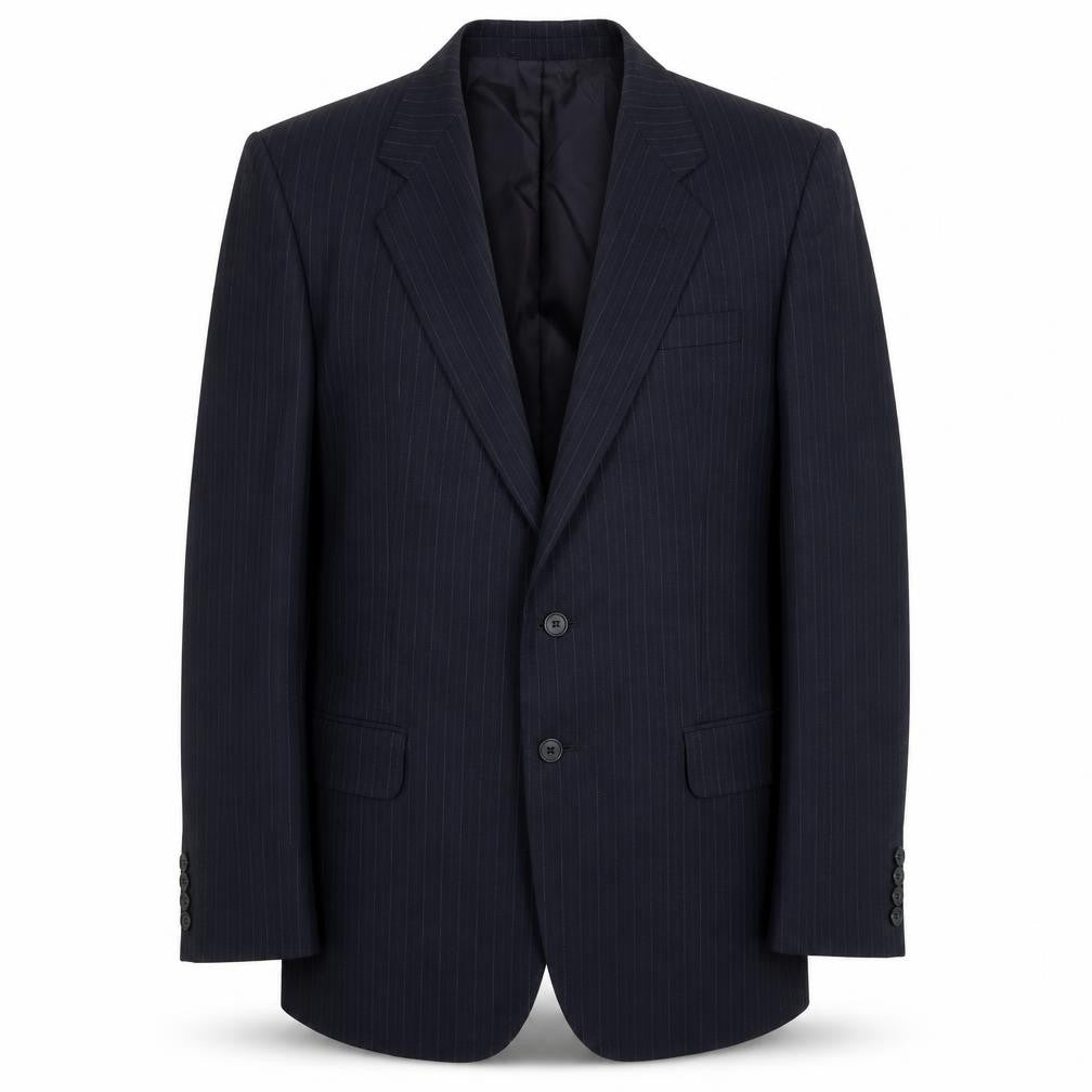 Front view of Marks & Spencer St Michael Men’s Navy Pinstripe Wool Jacket 40L