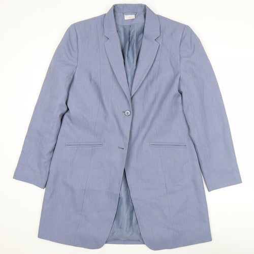 Mackays Women’s Blue Size 14 Longline Blazer Coat Jacket