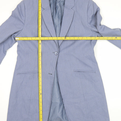 Mackays Women’s Blue Size 14 Longline Blazer Coat Jacket